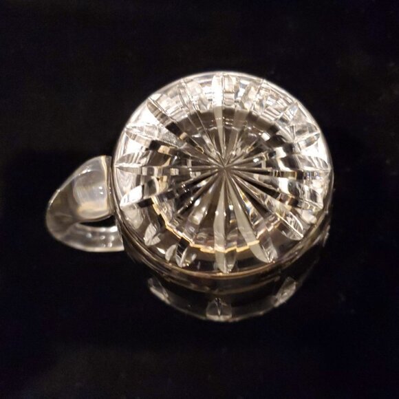 Vintage Clear Cut Glass Crystal Diamond Pattern Small Pitcher Creamer 4"H  9 oz. - Picture 5 of 5